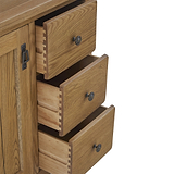 Broadway Oak Mini Sideboard with Side Drawers