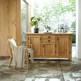 Broadway Oak Large Sideboard Cabinet lifestyle