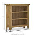 Broadway Oak Low Bookcase dimensions
