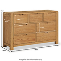 Harvey Oak 3 Over 4 Chest of Drawers for bedroom