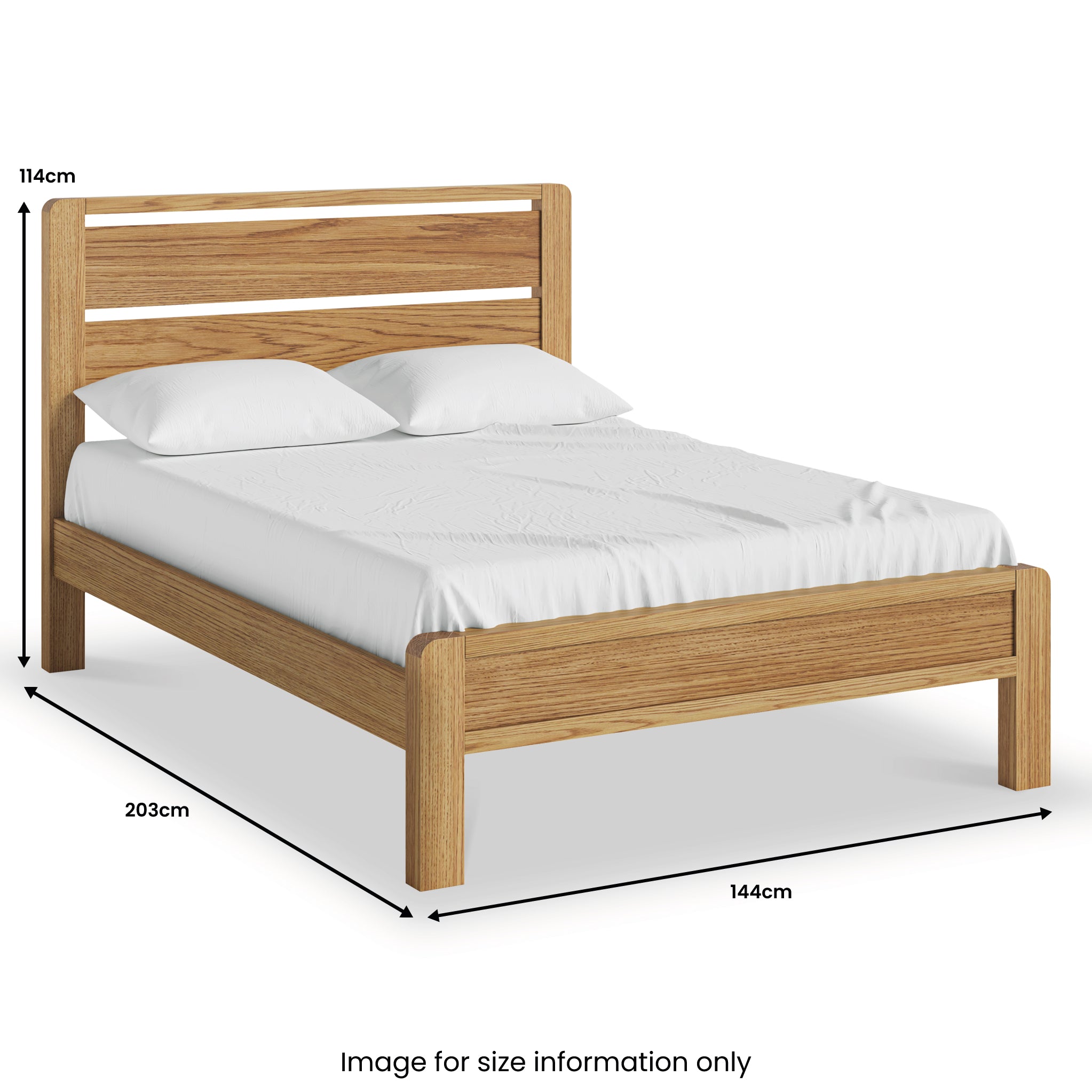Harvey Chunky Oak Bed Frame | Double, King, Super King | Roseland