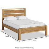 Harvey 4ft6 Double Slatted Bed Frame dimensions