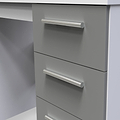 Blakely Grey and White 6 Drawer Storage Desk