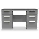 Blakely Grey and White 6 Drawer Storage Desk