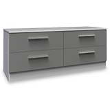 Blakely Grey and White 4 Drawer Storage Unit