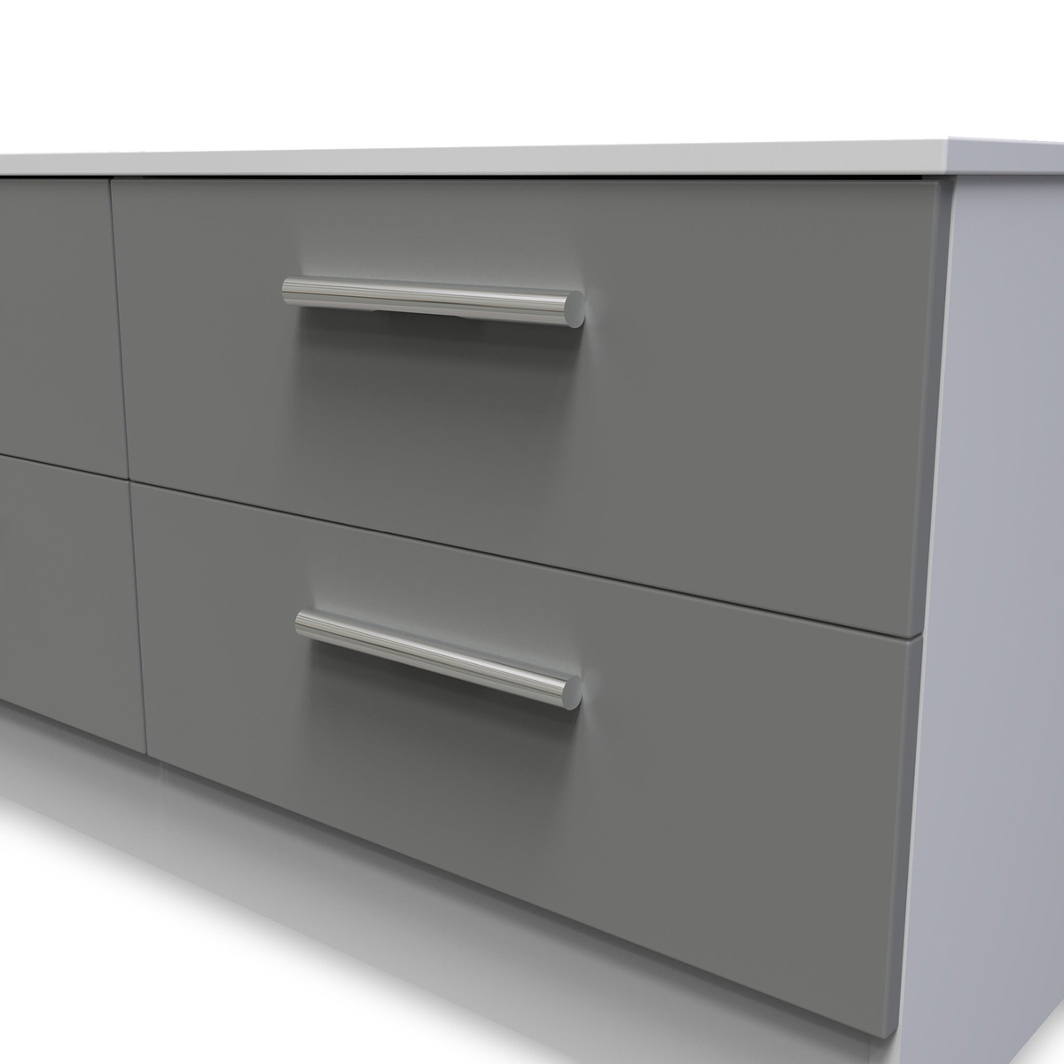 Blakely Grey and White 4 Drawer Storage Unit