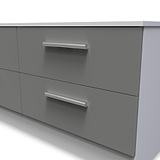 Blakely Grey and White 4 Drawer Storage Unit