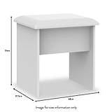 Blakely Grey and White Dressing Table Stool dimensions