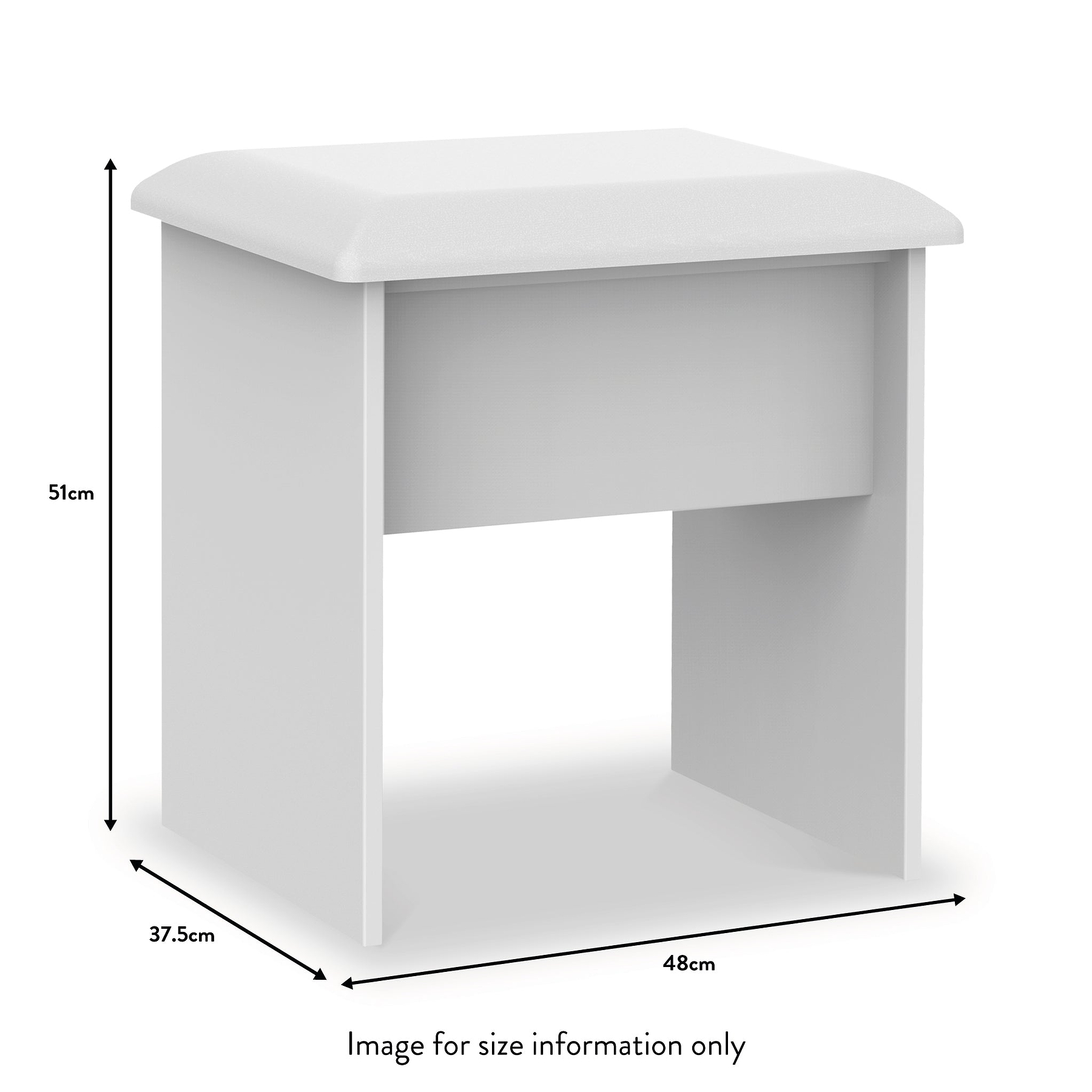 Blakely White Stool dimensions