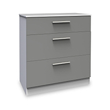 Blakely Grey and White 3 Drawer Deep Chest from Roseland