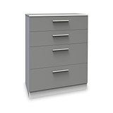 Blakely Grey and White 4 Drawer Deep Chest from Roseland