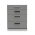Blakely Grey and White 4 Drawer Deep Chest