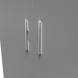 Blakely Grey and White 2 Door Wardrobe