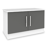 Blakely Grey and White Compact 2 Door TV Unit from Roseland