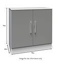 Blakely Grey and White 2 Door Cabinet by Roseland Furniture Dims