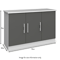 Blakely Grey and White 3 Door Sideboard from Roseland Furniture