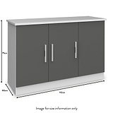 Blakely Grey and White 3 Door Sideboard from Roseland Furniture