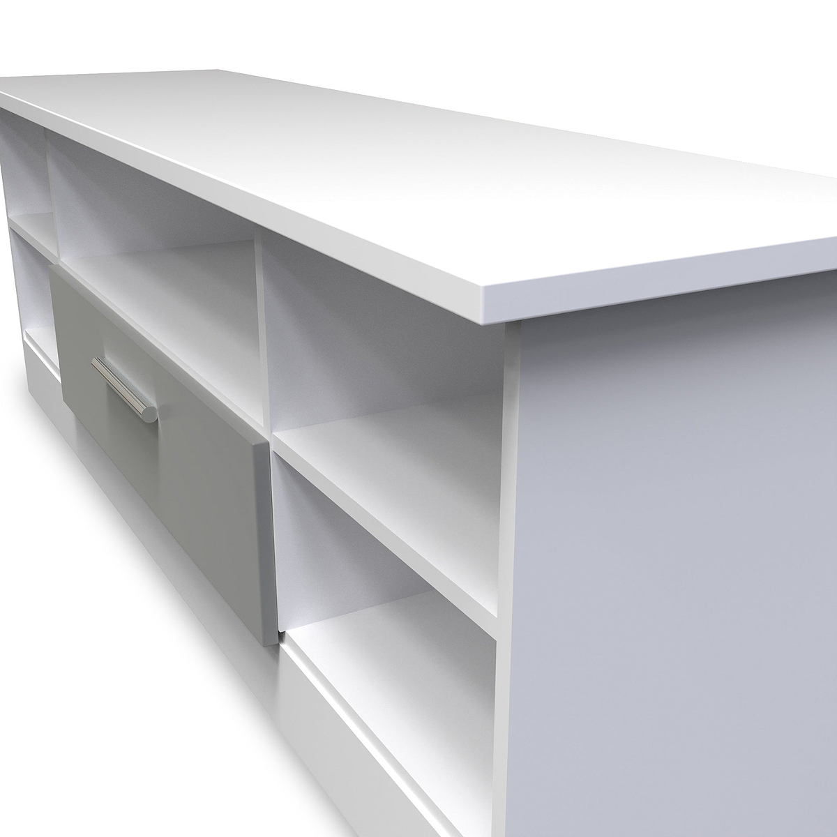 Blakely Grey and White Wide 1 Drawer TV Unit