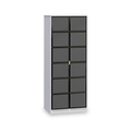 Harlow Black & White 2 Door Panelled Wardrobe from Roseland