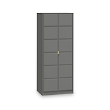Harlow Grey 2 Door Panelled Wardrobe from Roseland