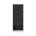 Harlow Black & White 2 Door 2 Drawer Panelled Wardrobe