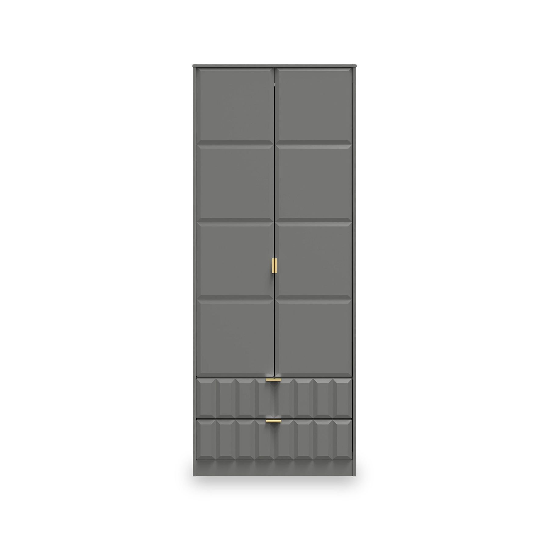 Harlow Grey 2 Door 2 Drawer Panelled Wardrobe