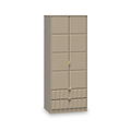 Harlow Taupe 2 Door 2 Drawer Panelled Wardrobe from Roseland