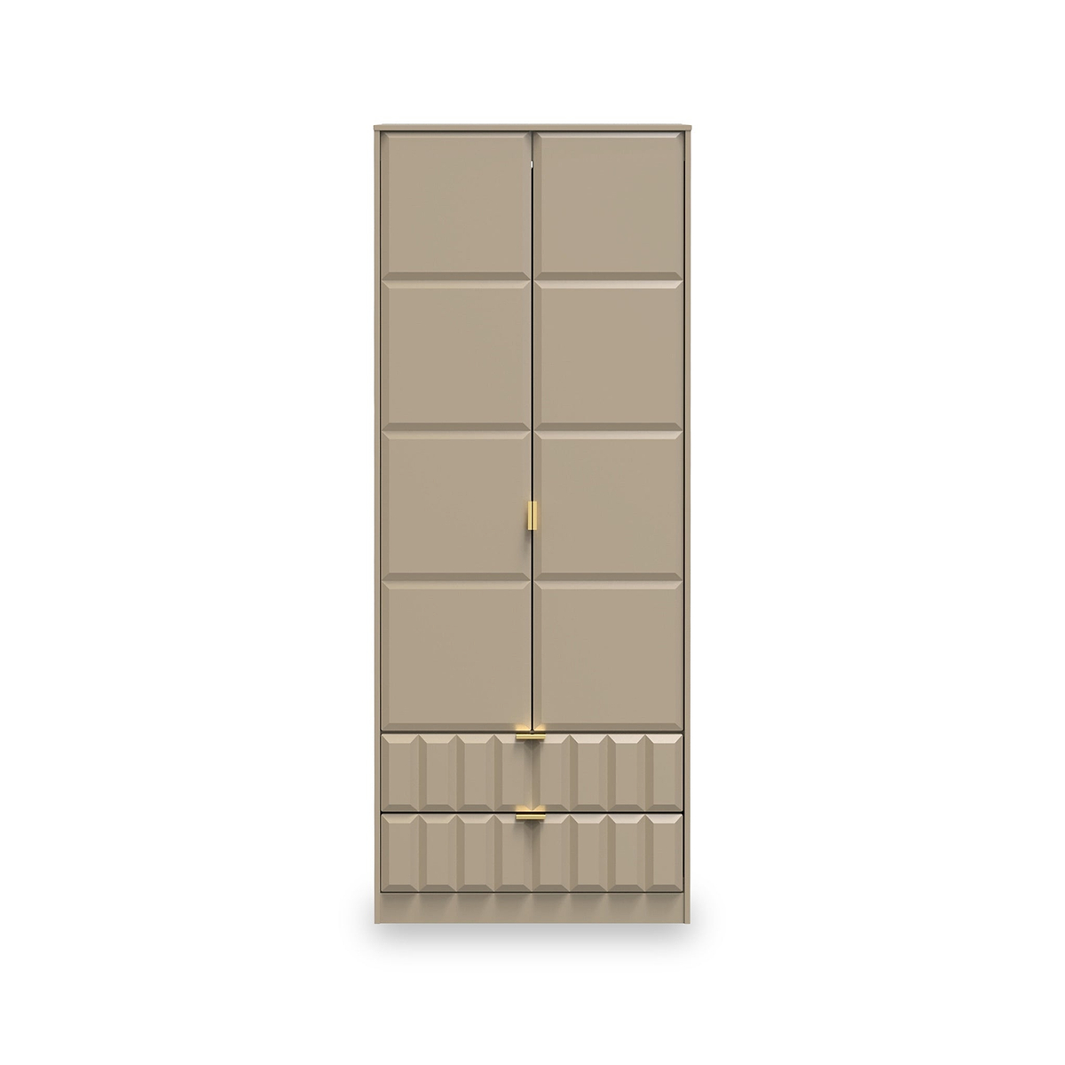 Harlow Taupe 2 Door 2 Drawer Panelled Wardrobe