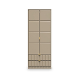 Harlow Taupe 2 Door 2 Drawer Panelled Wardrobe
