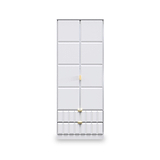 Harlow White 2 Door 2 Drawer Panelled Wardrobe