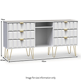 Harlow 6 Drawer Sideboard from Roseland Furniture