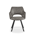 Harley Light Grey PU  Carver Dining Chair 