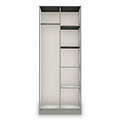 Hudson Tall Open Shelf Unit in Grey by Roseland Furniture
