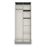 Hudson Tall Open Shelf Unit in Grey by Roseland Furniture