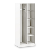 Hudson Tall Open Shelf Unit in White by Roseland Furniture
