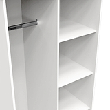 Hudson Tall Open Shelf Unit in White by Roseland Furniture