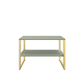 Hudson Olive Sofa Side Lamp Table with shelf and gold legs from Roseland
