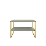 Hudson Olive Sofa Side Lamp Table with shelf and gold legs from Roseland