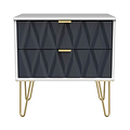Geo White and Navy 2 Drawer Utility Chest from Roseland