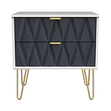 Geo White and Navy 2 Drawer Utility Chest from Roseland