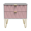 Geo White and Pink 2 Drawer Utility Chest from Roseland