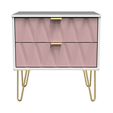 Geo White and Pink 2 Drawer Utility Chest from Roseland