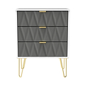 Geo White and Grey 3 Drawer Midi Chest from Roseland