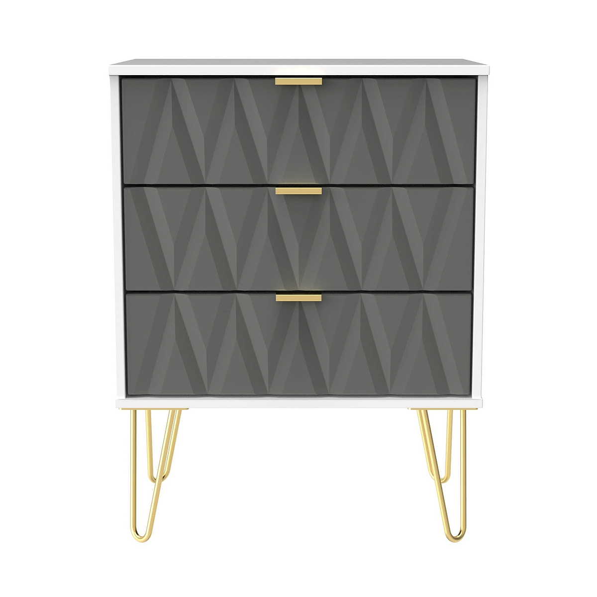 Geo White and Grey 3 Drawer Midi Chest from Roseland