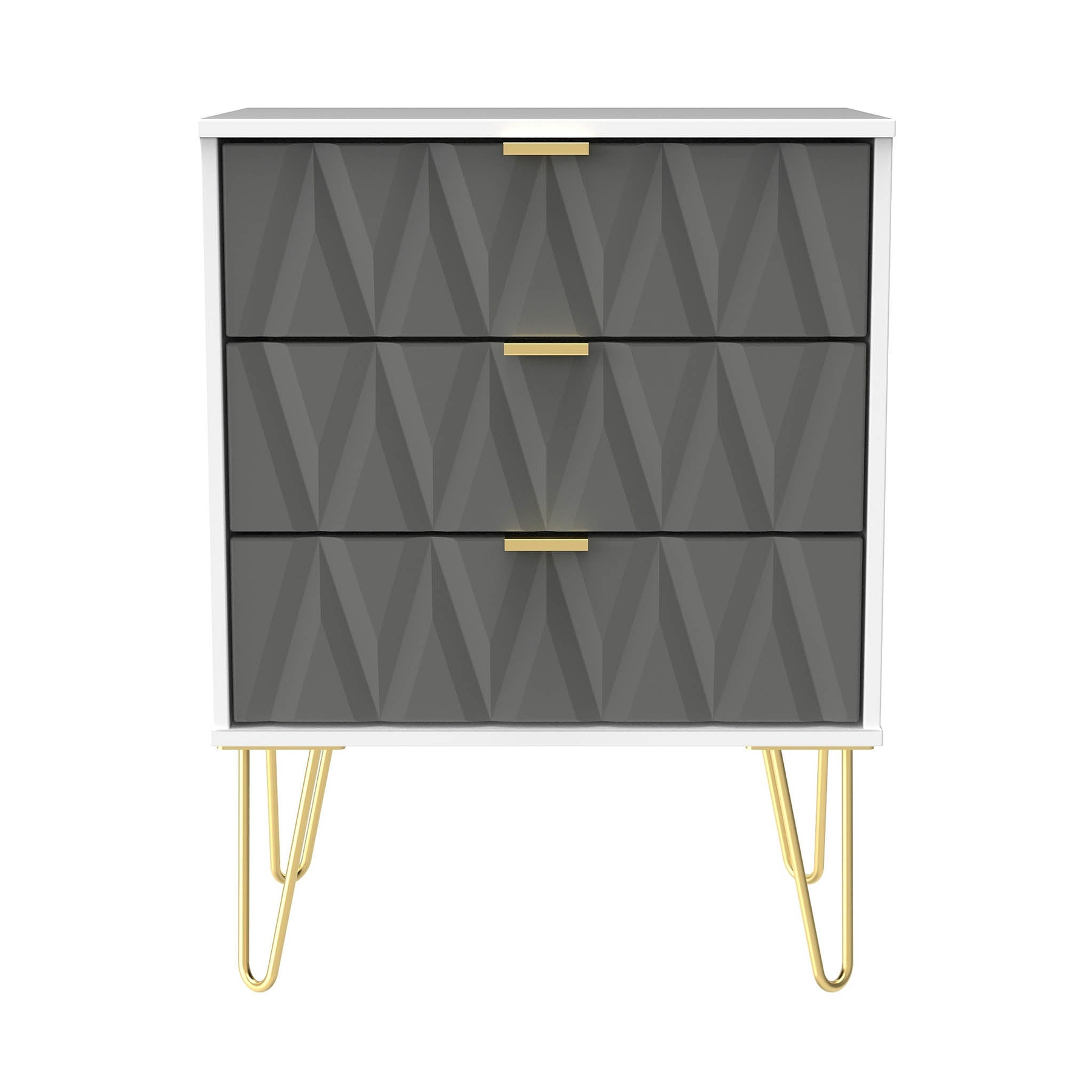 Geo White and Grey 3 Drawer Midi Chest from Roseland