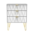 Geo White 3 Drawer Midi Chest from Roseland