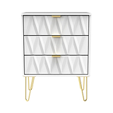 Geo White 3 Drawer Midi Chest from Roseland