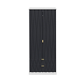 Geo white and navy panelled 2 drawer double wardrobe from roseland