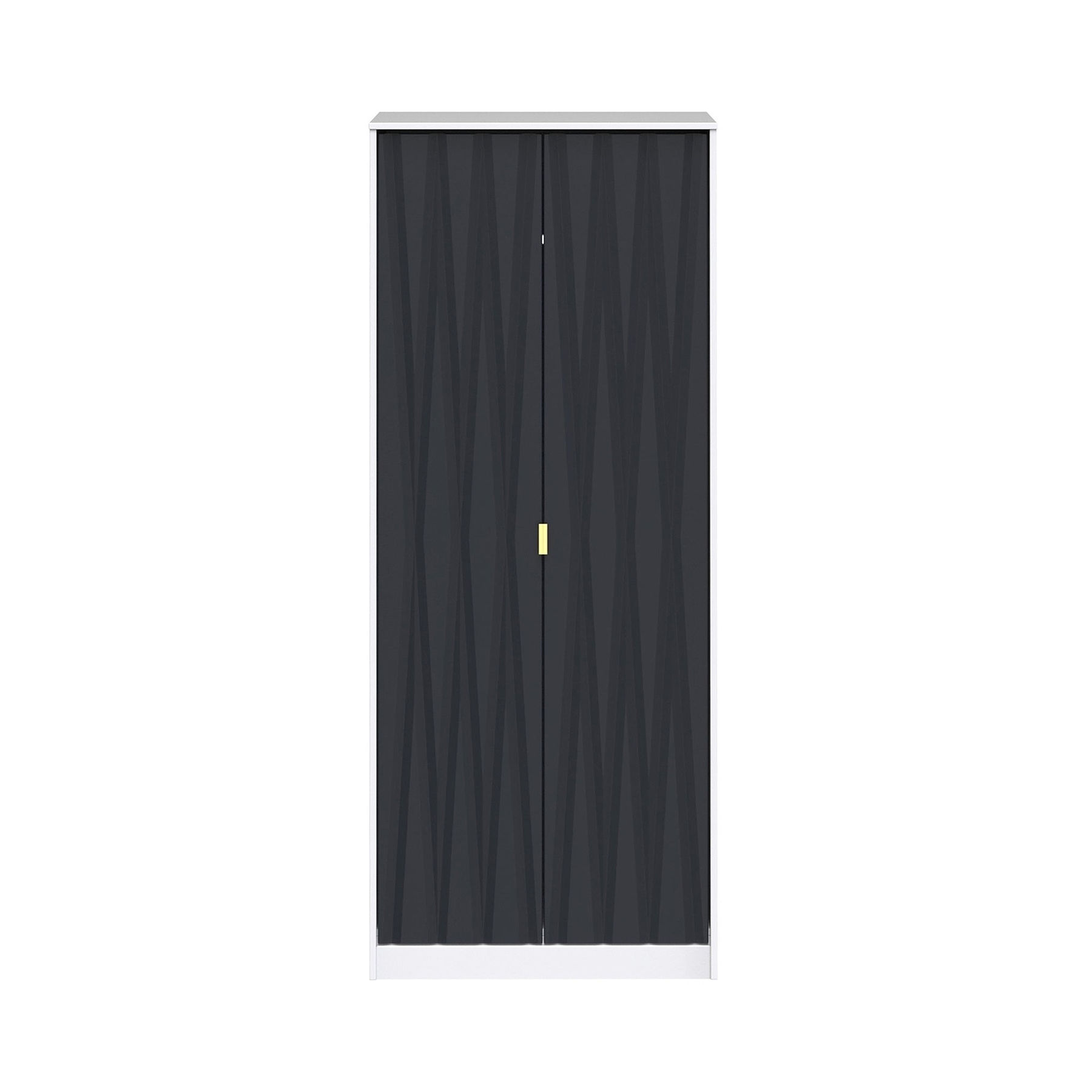 Geo white and navy 2 door double wardrobe from roseland