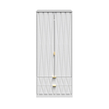 Geo white panelled 2 drawer double wardrobe